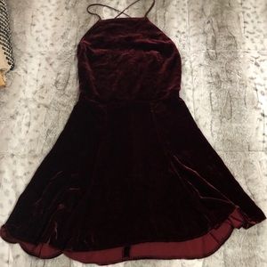 Reformation Velvet burgundy dress size small